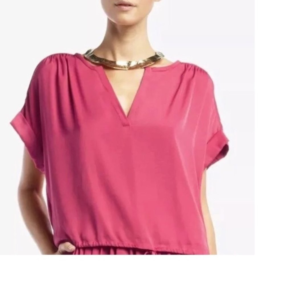 BCBGMaxazria Pink Blouse| (Tana)